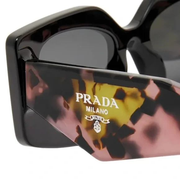 New-PRADA EYEWEAR PR 15YS SUNGLASSESBLACK & PINK display picture 2